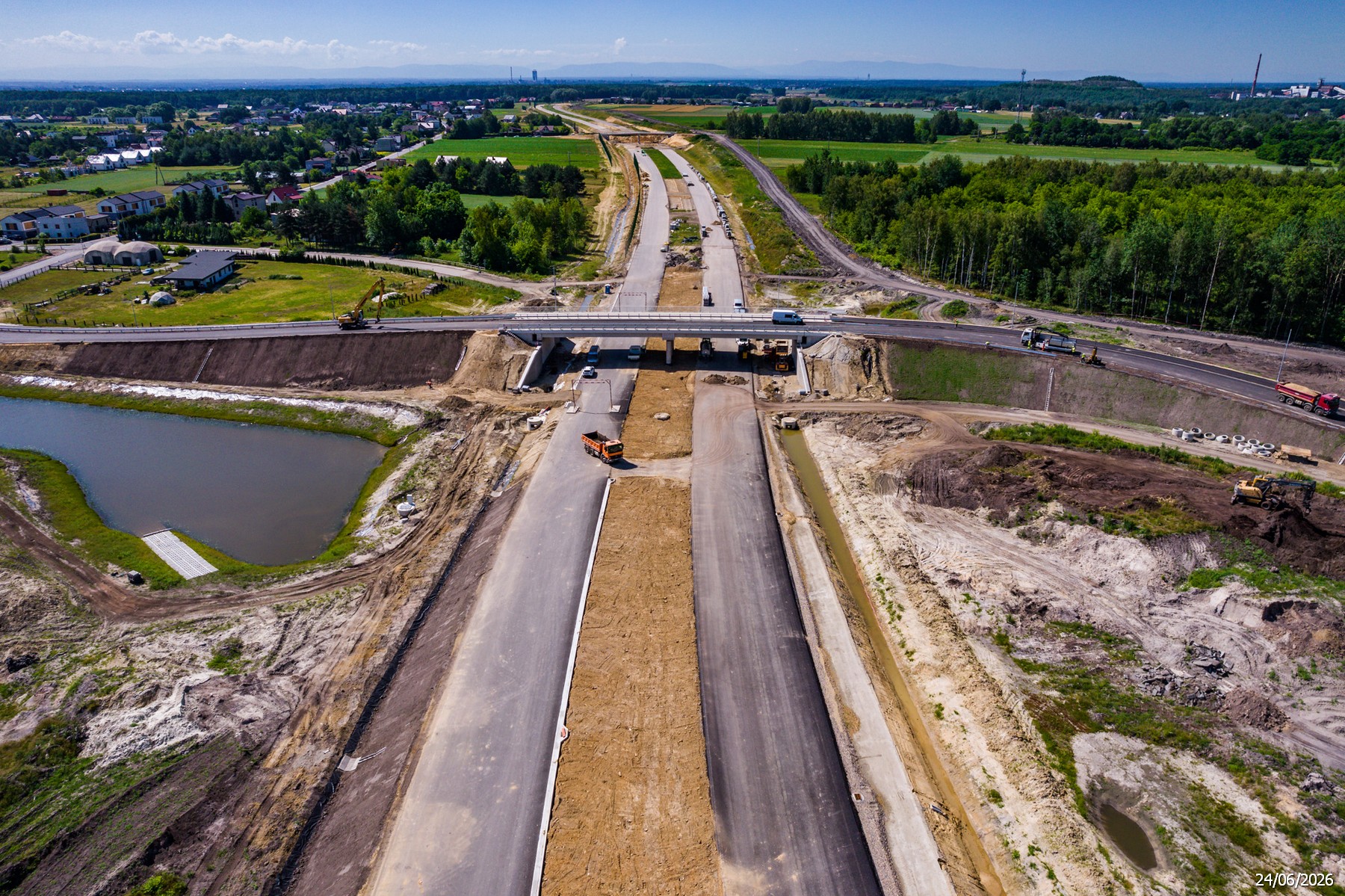 ul. Gwarków oraz budowana droga S1